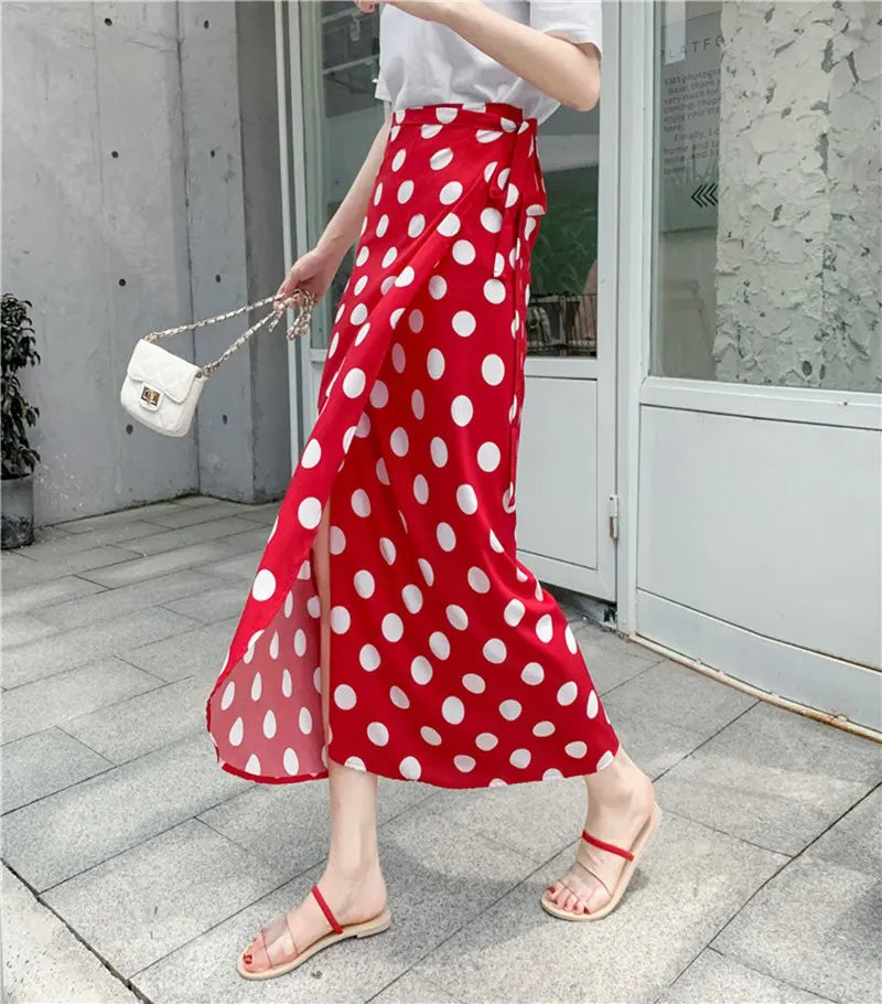 Floral Print Maxi Skirt | Bohemian High Waist Wrap Skirt for Women