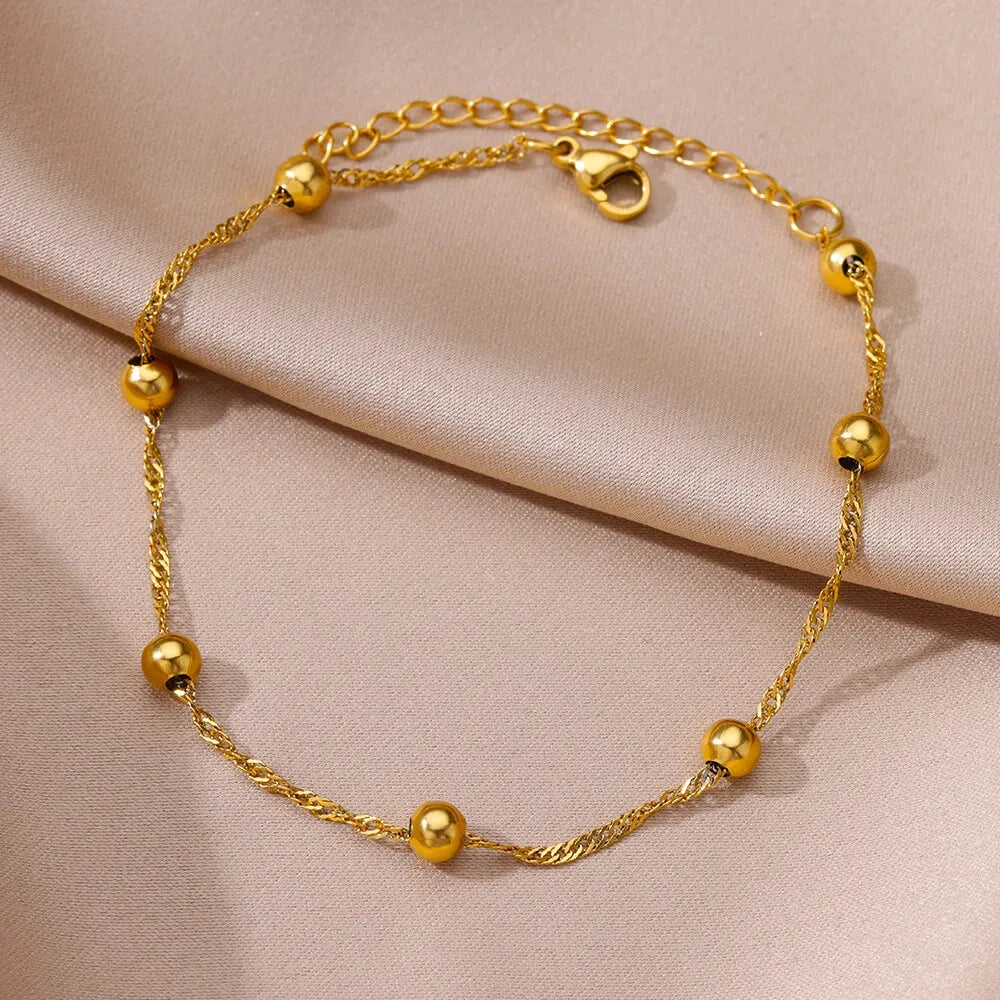 Women's Stainless Steel Ankle Chain – Classic Summer Anklet