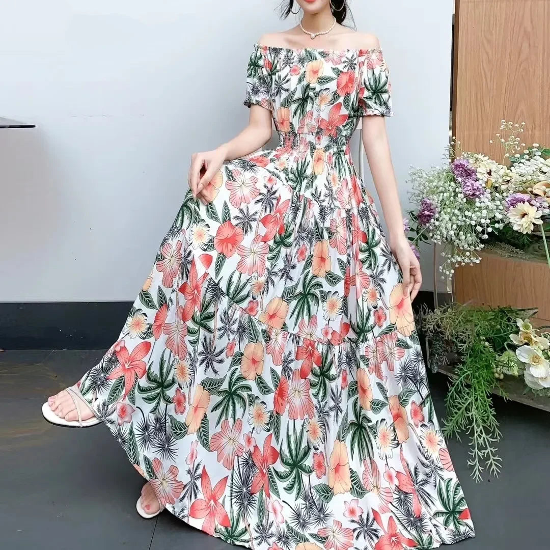 Cotton Silk Print Dress floral dress