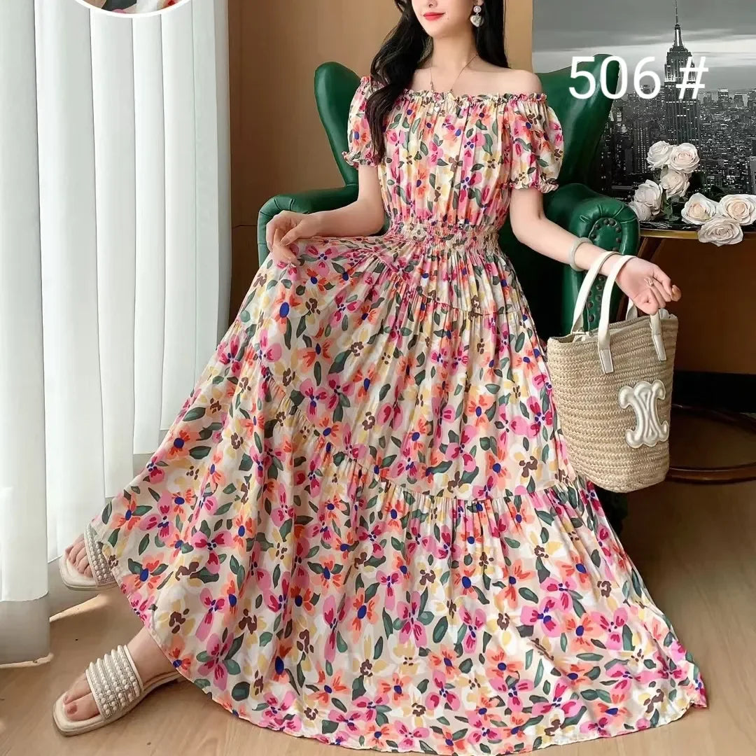 Cotton Silk Print Dress floral dress