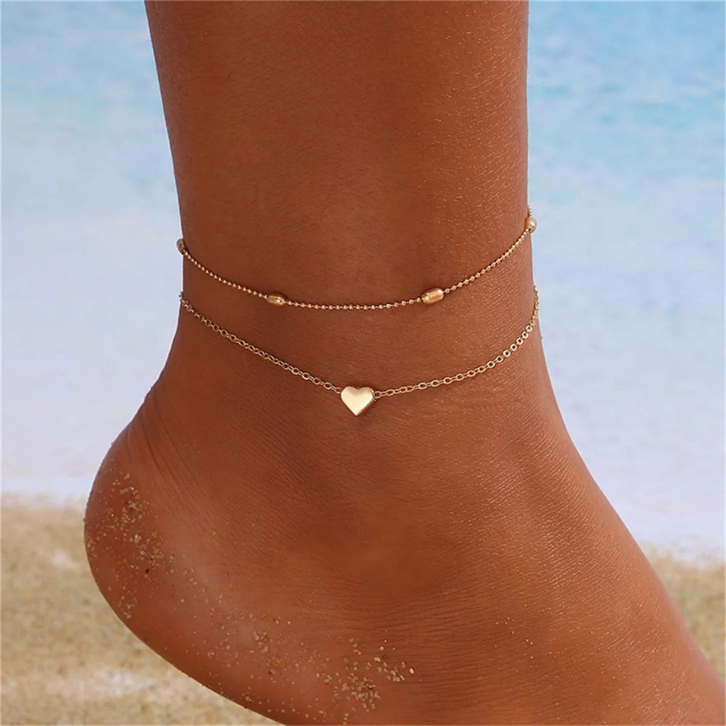 Women's Heart Anklet – Bohemia Barefoot Ankle Bracelet