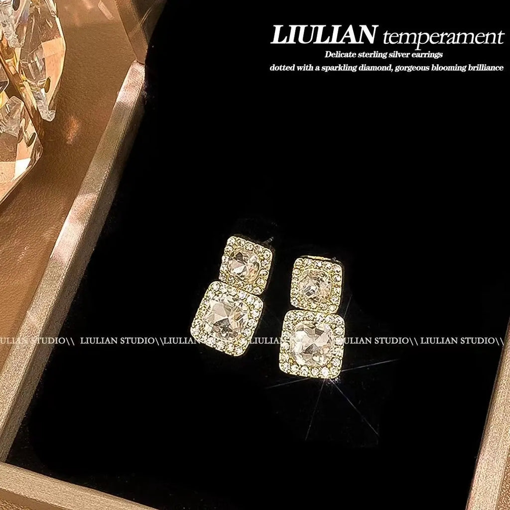 Luxury Pearl & Crystal Earrings Set for Women | 6 Pairs Gold Plated Rhinestone Dangle | Wedding Party Bridal Jewelry Gifts