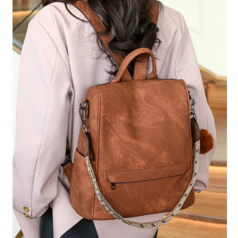 Women's Purse pu Leather Backpack Purse for Women Fashion Backpack Ladies Designer Ladies Shoulder Bags for Travel College Work