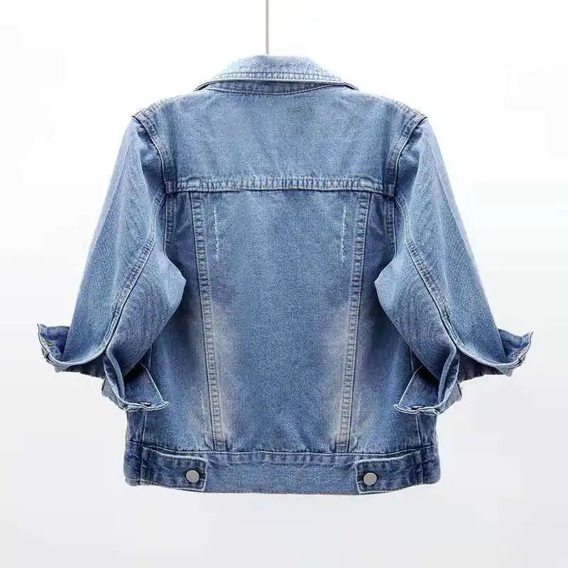 Denim Jacket Women – Three Quarter Sleeve Jean