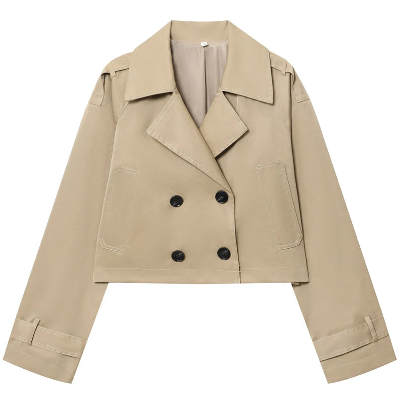 Women's cropped trench coat – elegant stylish outerwear UK