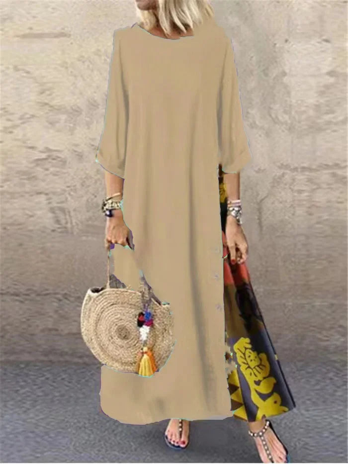 Cotton Linen Summer Dresses Vintage Dress for Women Long Dress Loose Fashion Casual Elegant Women Clothing Clothes Streetwear