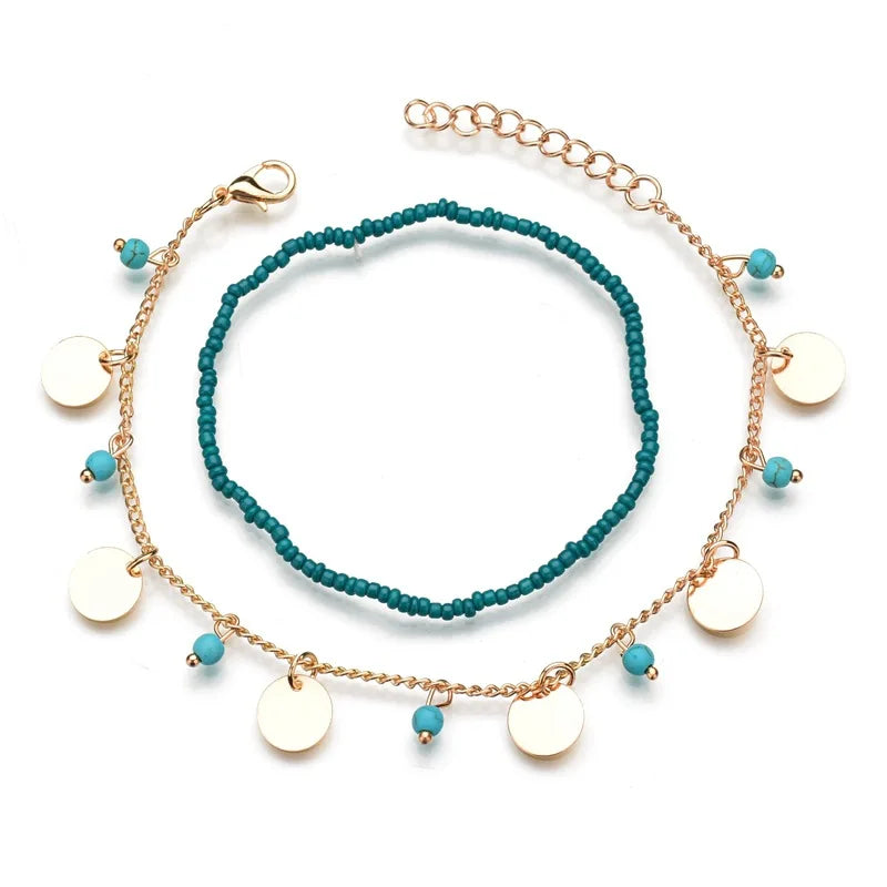 Women's Fashion Ankle Bracelet – Silver Bohemia Beach Anklet