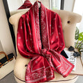 Women's Fashion Silk Scarf & Headwrap – 180×90cm