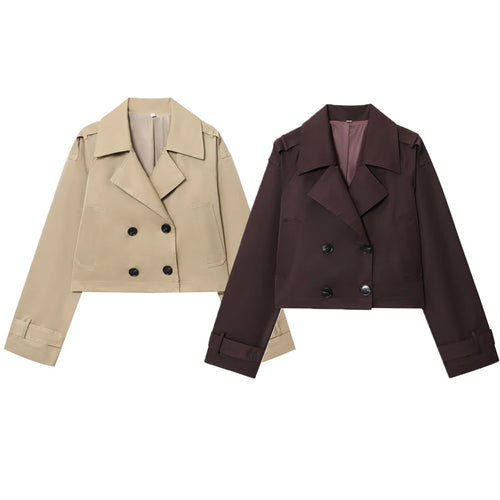 Women's cropped trench coat – elegant stylish outerwear UK