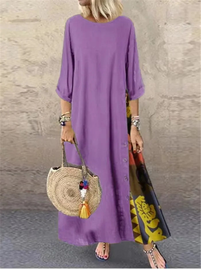 Cotton Linen Summer Dresses Vintage Dress for Women Long Dress Loose Fashion Casual Elegant Women Clothing Clothes Streetwear
