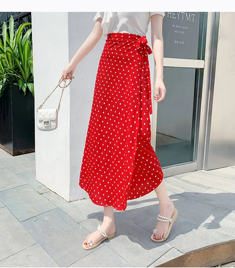 Floral Print Maxi Skirt | Bohemian High Waist Wrap Skirt for Women