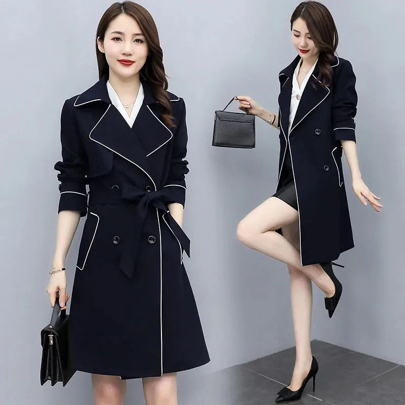 Lace Trench Coat – Double-Breasted Women's