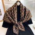 Women's Floral Silk Square Scarf – 90×90cm Headwrap & Hijab