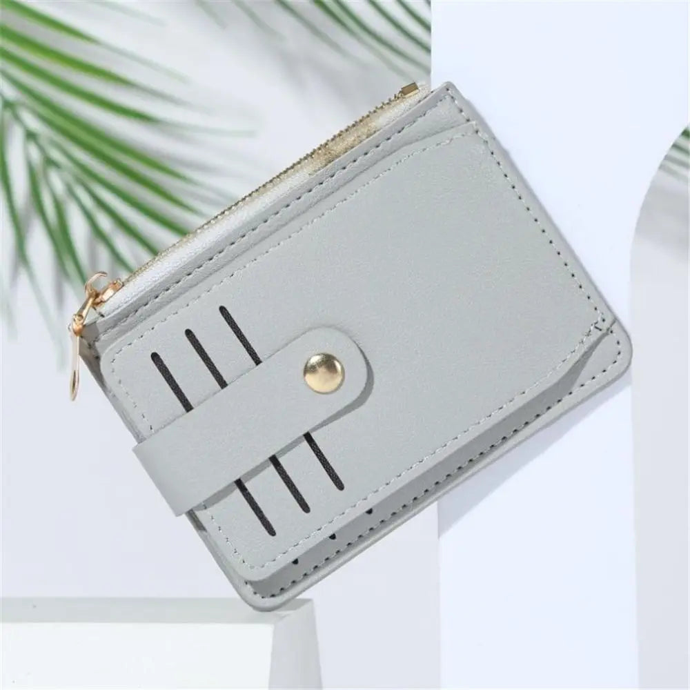 Women Fashion PU Leather Coin Purses Credit ID Card Holder Wallet Zipper Small Money Bag Men with Coin Pocket