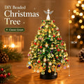 18cm DIY Beaded Christmas Tree Kit with LED Lights