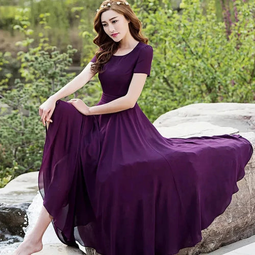 Women's bohemian summer dress – floral casual fashion UK