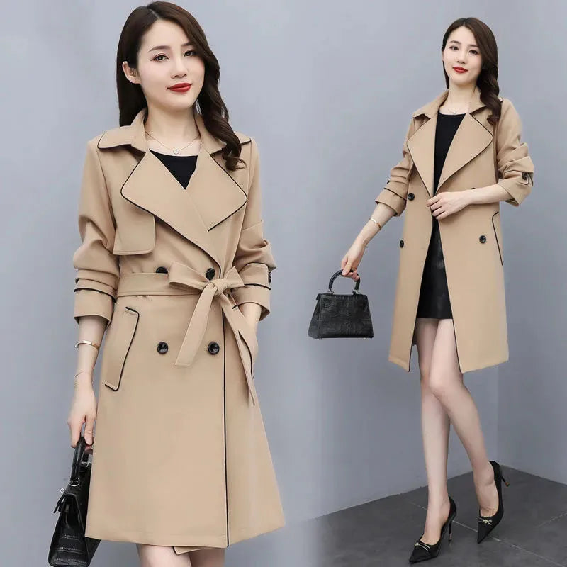 Lace Trench Coat – Double-Breasted Women's