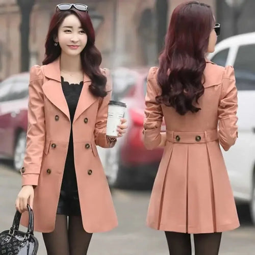 Double-Breasted Lace Trench Coat – Women's 2025
