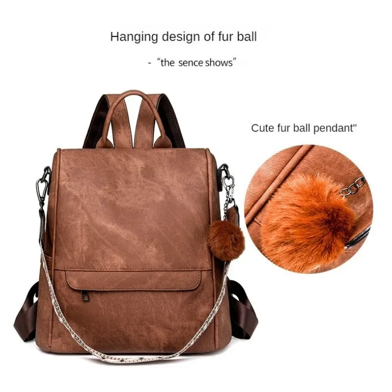 Womens Purse pu Leather Backpack Purse for Women Fashion Backpack Ladies Designer Ladies Shoulder Bags for Travel College Work