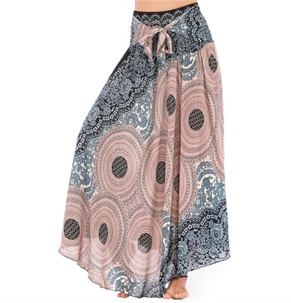 Boho Floral Maxi Skirt | Chiffon Gypsy Beach Skirt for Women