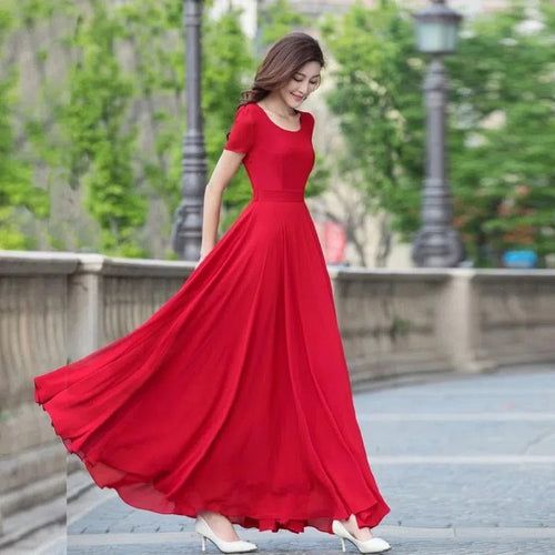 Women's bohemian summer dress – floral casual fashion UK