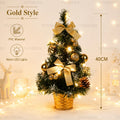 40cm Decorated LED Tabletop Christmas Tree – Gold, Red or Silver