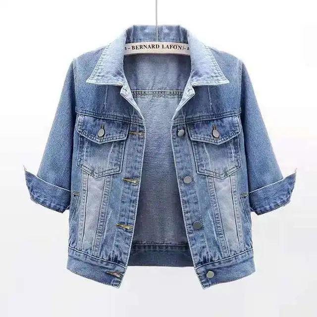 Denim Jacket Women – Three Quarter Sleeve