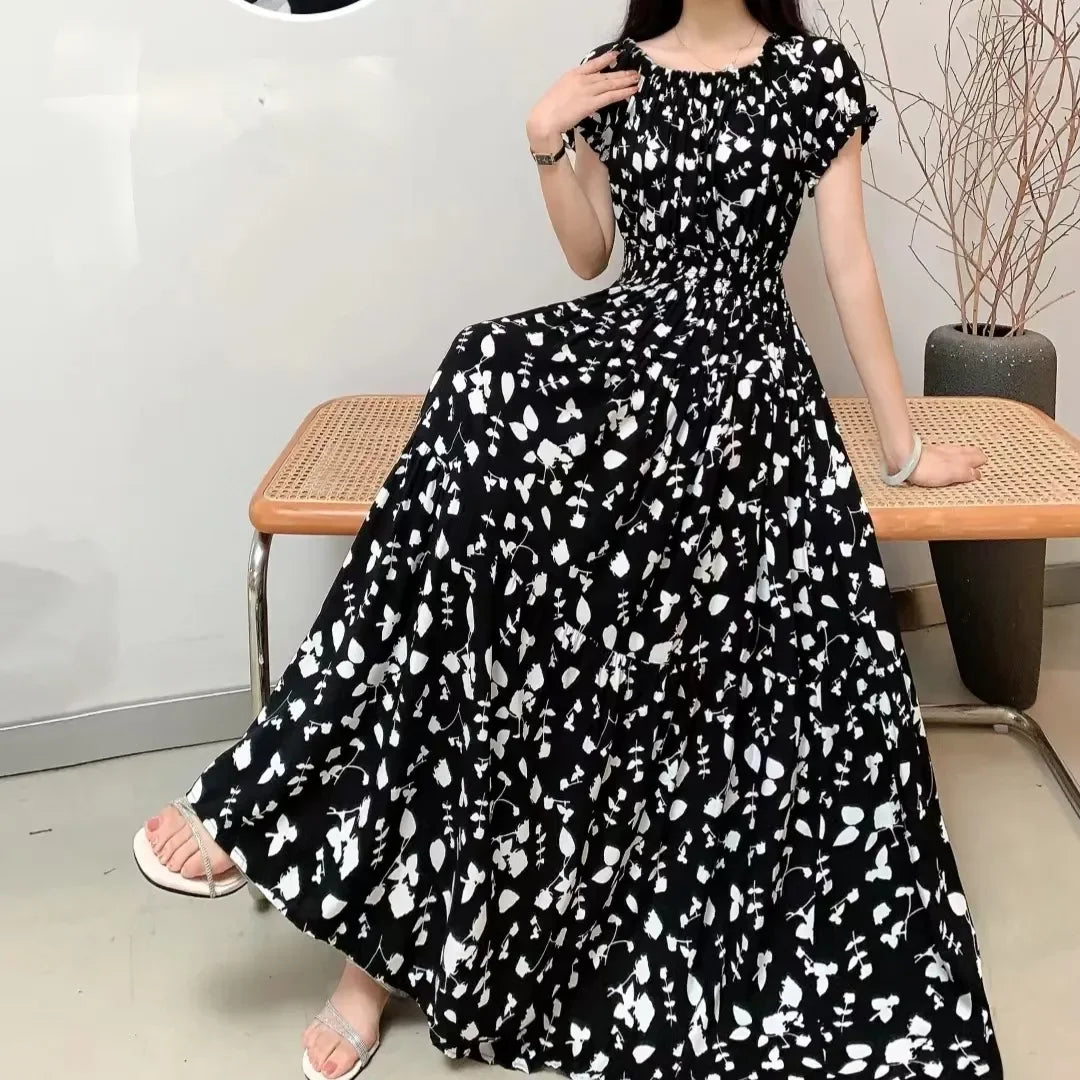 Cotton Silk Print Dress floral dress