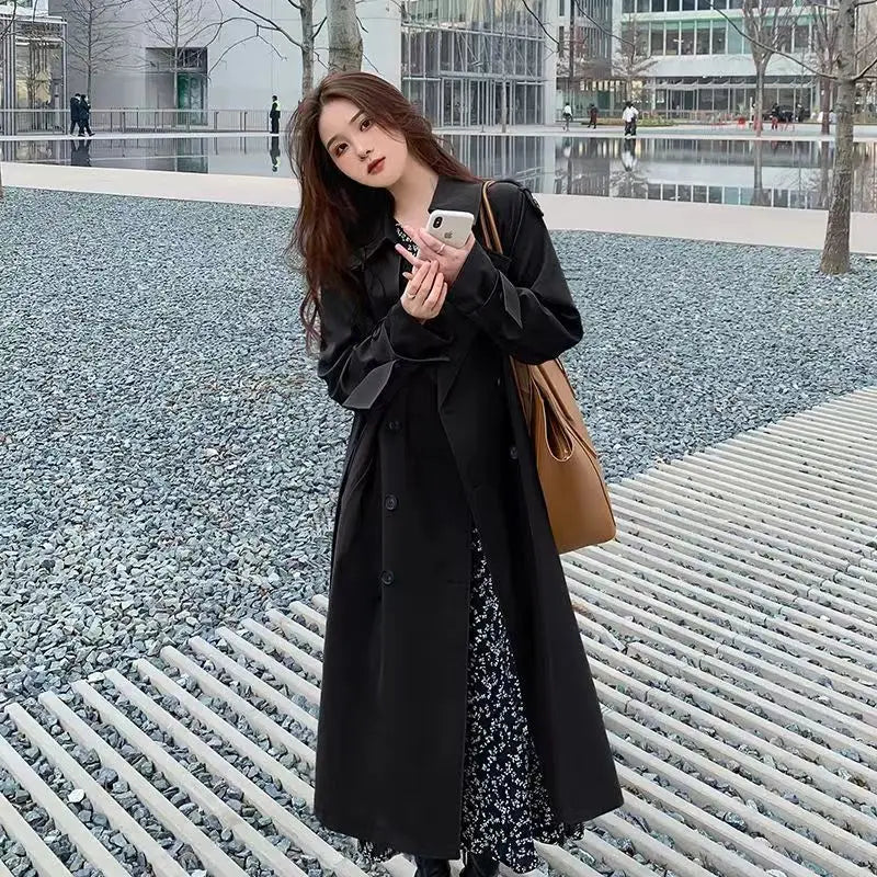 Lace Trench Coat – Double-Breasted Women's