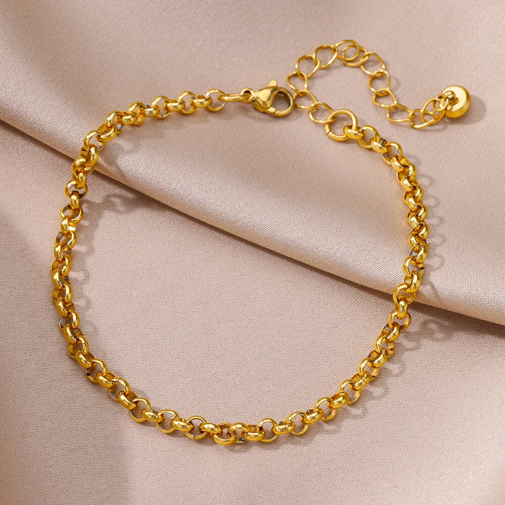 Women's Stainless Steel Ankle Chain – Classic Summer Anklet