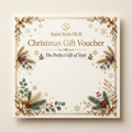 Saini Style HUB Christmas gift voucher in ivory and gold